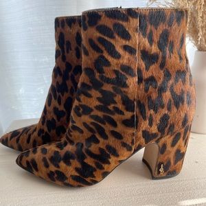 Sam Edelman booties - Leopard Print 8.5